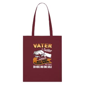 VATER & TOCHTER - Stanley/Stella Bio-Stoffbeutel - Burgunderrot - Vorne