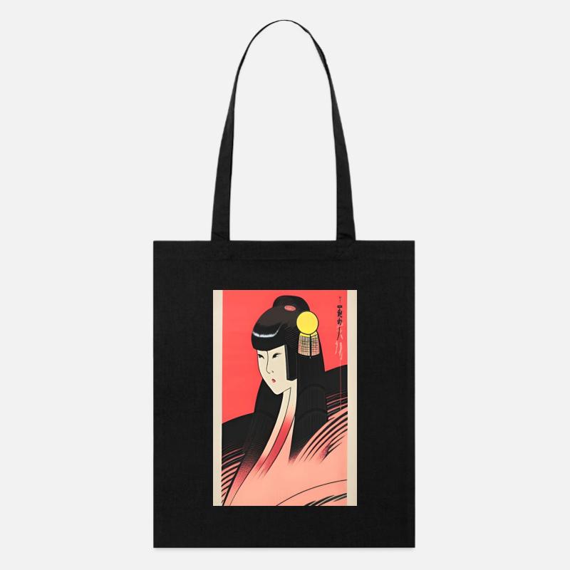 Geisha 10 - Stanley/Stella Bio-Stoffbeutel - Schwarz