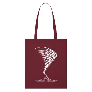 Tornado silhouette, dramatic and powerful - Stanley/Stella Organic Tote Bag - burgundy - Front