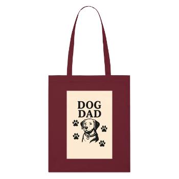Dog Dad  - Stanley/Stella Organic Tote Bag - burgundy - Front