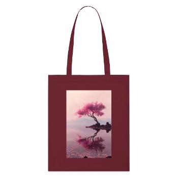 Blush Blossom Shore Reflections - Stanley/Stella Organic Tote Bag - burgundy - Front