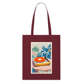 Tropical Turntable Vibe - Tote bag bio Stanley/Stella - bordeaux - Devant