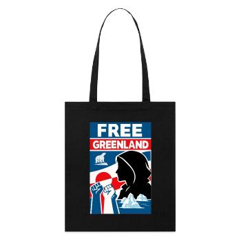 Free Greenland - Stanley/Stella Bio-Stoffbeutel - Schwarz - Vorne