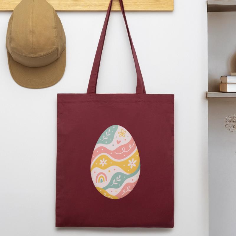 Pastel Easter Egg Pattern Stanley/Stella Organic Tote Bag