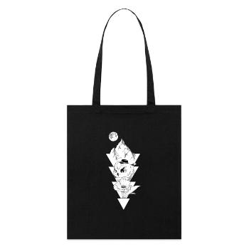 trio nature white - Tote bag bio Stanley/Stella - noir - Devant