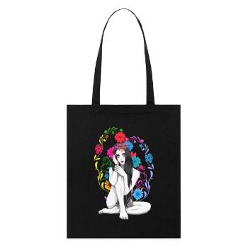 Fleurs Printemps Fantaisie Sexy Fille Printemps Début - Tote bag bio Stanley/Stella - noir - Devant