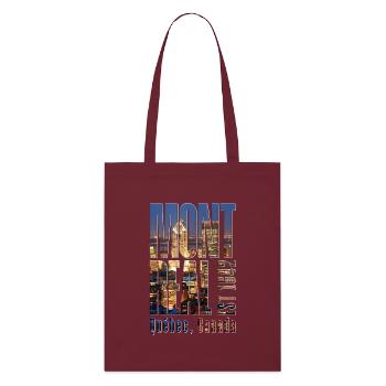 Paysage urbain de Montréal - Tote bag bio Stanley/Stella - bordeaux - Devant