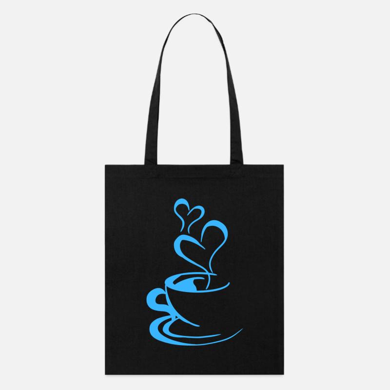 Blue Coffee Mug - Stanley/Stella Organic Tote Bag - black