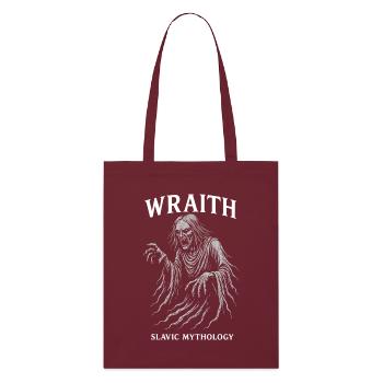 Wraith Slavic Mythology Illustration - Stanley/Stella Organic Tote Bag - burgundy - Front