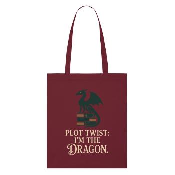 Booktok Fantasy Bookish Humor Geschenk Für - Stanley/Stella Bio-Stoffbeutel - Burgunderrot - Vorne