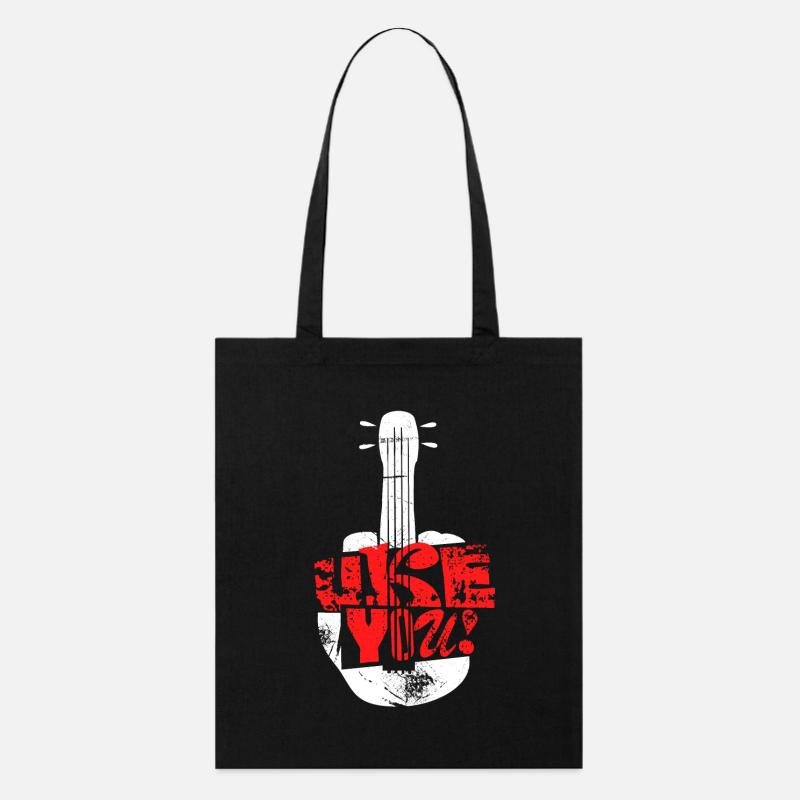UKE YOU! Punk lebt, auch mit Ukulele! - Stanley/Stella Bio-Stoffbeutel - Schwarz