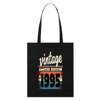 Millésime 1995 - Tote bag bio Stanley/Stella - noir - Devant