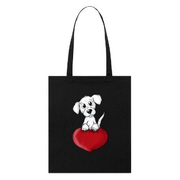 Coeur de chien - Tote bag bio Stanley/Stella - noir - Devant