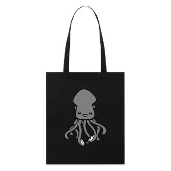 Oktopus Kraken Tintenfisch Süß Riesenkalmar Lustig - Stanley/Stella Bio-Stoffbeutel - Schwarz - Vorne