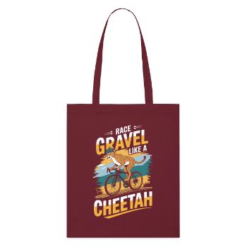 Graphique de cyclisme Race Gravel Like a Cheetah - Tote bag bio Stanley/Stella - bordeaux - Devant