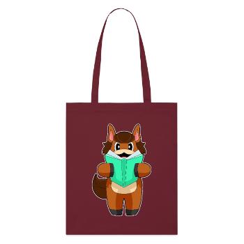 Horse Book - Stanley/Stella Organic Tote Bag - burgundy - Front