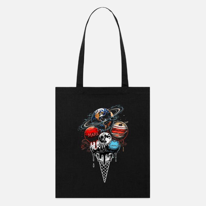 Planet Cream Scoop - Space Galaxy Science - Stanley/Stella Organic Tote Bag - black