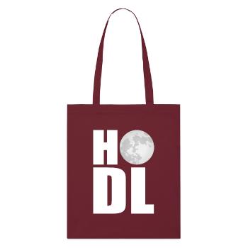 Bitcoin Hodl - Stanley/Stella Bio-Stoffbeutel - Burgunderrot - Vorne