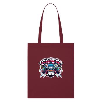 Gamer Zone - Illustration de la manette - Tote bag bio Stanley/Stella - bordeaux - Devant