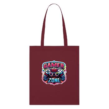 Gamer Zone - Controller Illustration - Stanley/Stella Bio-Stoffbeutel - Burgunderrot - Vorne