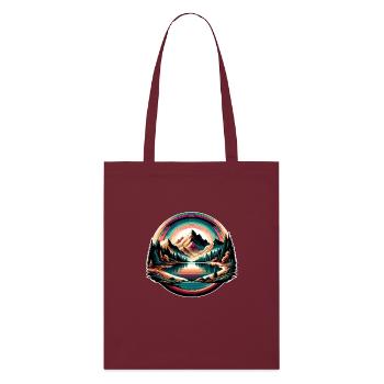 Paysage - Illustration - Tote bag bio Stanley/Stella - bordeaux - Devant