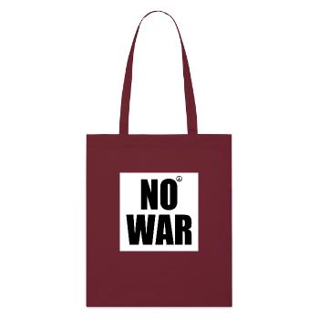 No war - Tote bag bio Stanley/Stella - bordeaux - Devant