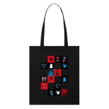 Die Drei ??? Cooles Kacheldesign - Stanley/Stella Bio-Stoffbeutel - Schwarz - Vorne