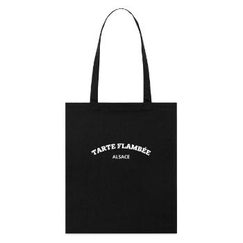 TARTE FLAMBEE ALSACE - Tote bag bio Stanley/Stella - noir - Devant