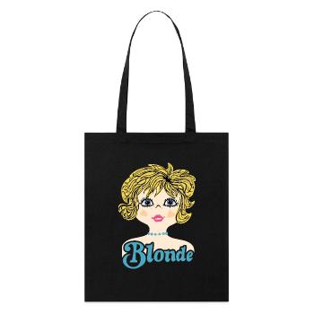 Retro Illustration Blonde - Stanley/Stella Bio-Stoffbeutel - Schwarz - Vorne