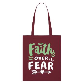 Christlicher Glaube Bibel Zitat - Stanley/Stella Bio-Stoffbeutel - Burgunderrot - Vorne