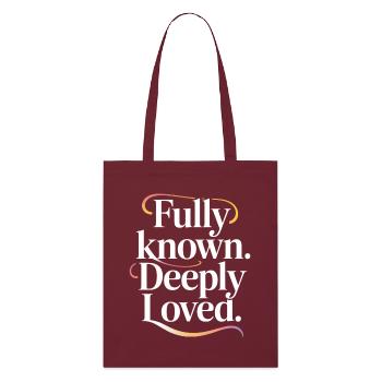 Amour chrétien profondément connu - Tote bag bio Stanley/Stella - bordeaux - Devant