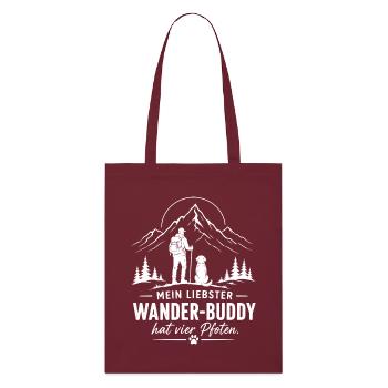 Wander Outfit für Hunde Besitzer Golden Retriever  - Stanley/Stella Bio-Stoffbeutel - Burgunderrot - Vorne