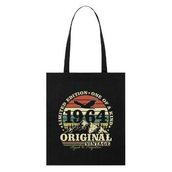 Original 1964 Jahrgang Vintage Retro Geburtstag - Stanley/Stella Bio-Stoffbeutel - Schwarz - Vorne