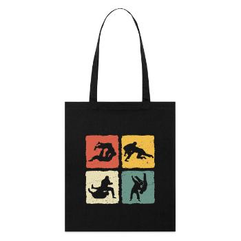 Jiu-Jitsu Retro Jiu jitsu - Stanley/Stella Bio-Stoffbeutel - Schwarz - Vorne