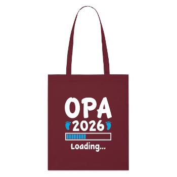 Opa 2026 Loading - Stanley/Stella Bio-Stoffbeutel - Burgunderrot - Vorne