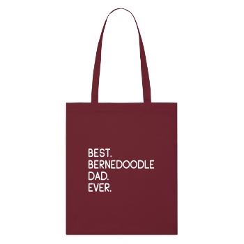 Bernedoodle Berner Mountain Poo - Stanley/Stella Bio-Stoffbeutel - Burgunderrot - Vorne