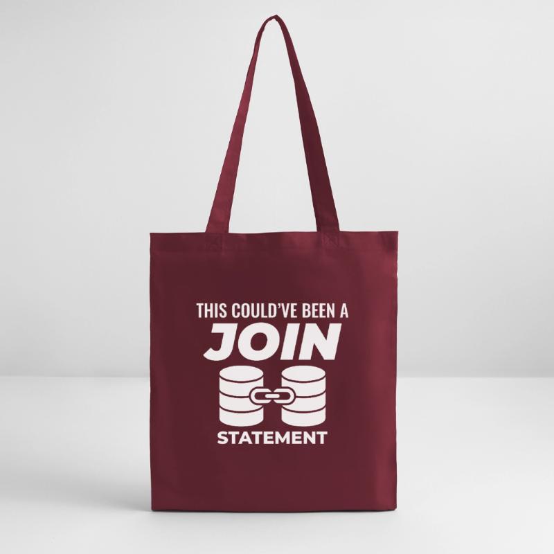SQL Join Database Statement Programming Data Stanley/Stella Organic Tote Bag