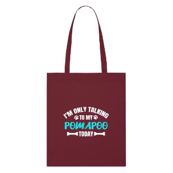 Pomapoo Pom-A-Poo - Stanley/Stella Organic Tote Bag - burgundy - Front