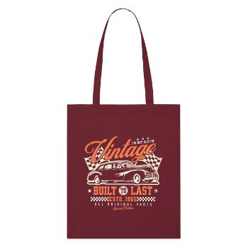 Oldtimer Baujahr 1965 Geburtstag Jahrgang Geschenk - Stanley/Stella Bio-Stoffbeutel - Burgunderrot - Vorne