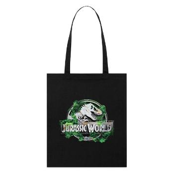 Jurassic World logo with T-Rex and trees - Stanley/Stella Organic Tote Bag - black - Front