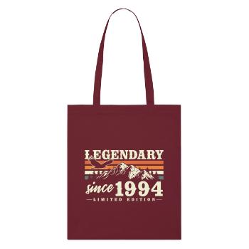 Legendary Since 1994 Vintage Vintage Birthday - Stanley/Stella Organic Tote Bag - burgundy - Front