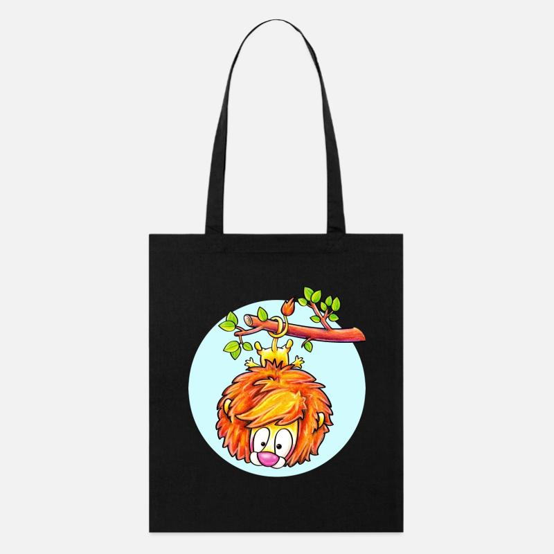 hanging lion with sky - Stanley/Stella Bio-Stoffbeutel - Schwarz