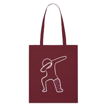 Broken leg - Stanley/Stella Organic Tote Bag - burgundy - Front