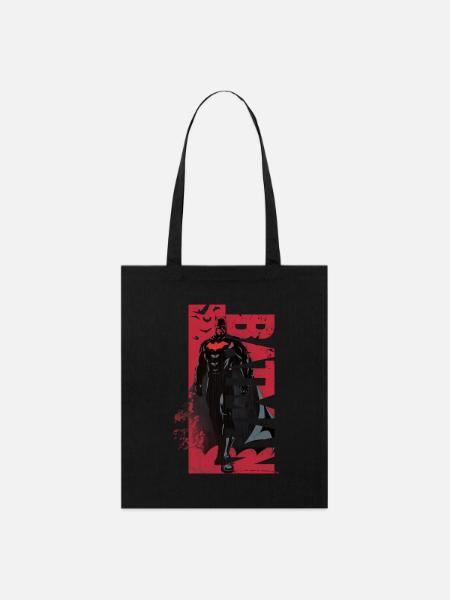 Batman In Coolem Roten Design - Stanley/Stella Bio-Stoffbeutel - Schwarz
