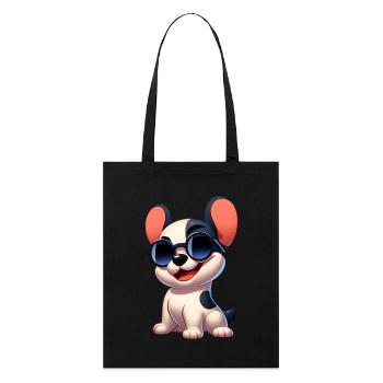 French Bulldog 6 - Stanley/Stella Organic Tote Bag - black - Front