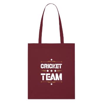 Équipe de cricket - Tote bag bio Stanley/Stella - bordeaux - Devant