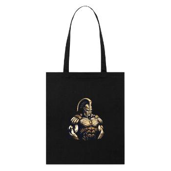 Spartaner Gladiator Muskeln - Stanley/Stella Bio-Stoffbeutel - Schwarz - Vorne