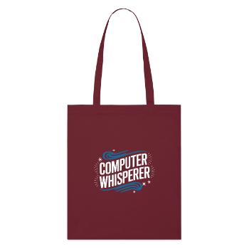 Technischer Support Computerfreak Nerd - Stanley/Stella Bio-Stoffbeutel - Burgunderrot - Vorne