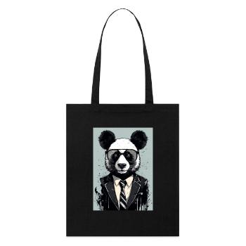 Panda costume smoking panda géant - Tote bag bio Stanley/Stella - noir - Devant
