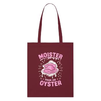 Moister Oyster - Stanley/Stella Organic Tote Bag - burgundy - Front